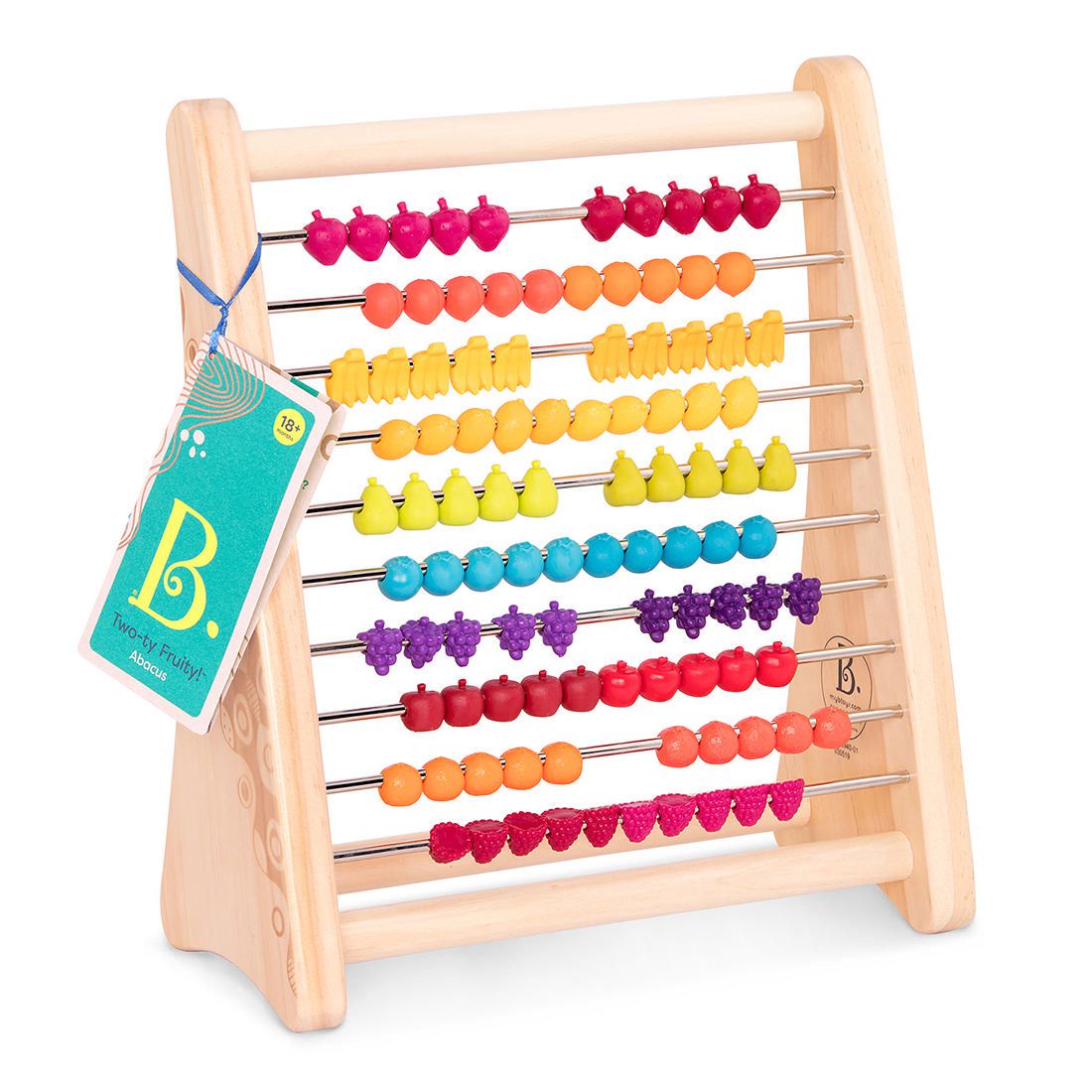 B. toys Wooden Two-ty Fruity! Abacus 