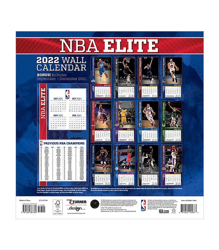 2022 Nba Schedule Nba Elite 2022 Square Calendar | Target Australia