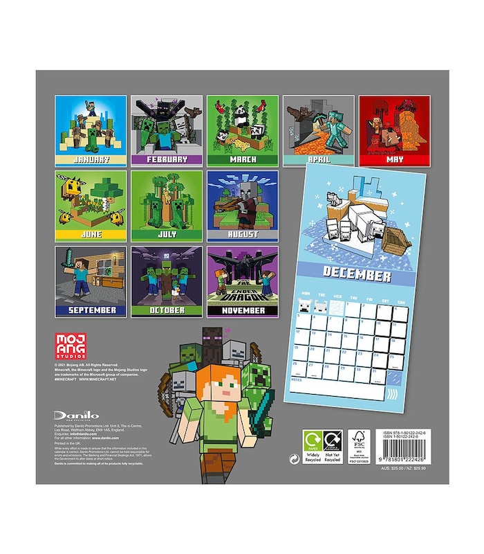 Minecraft 2022 Square Calendar | Target Australia