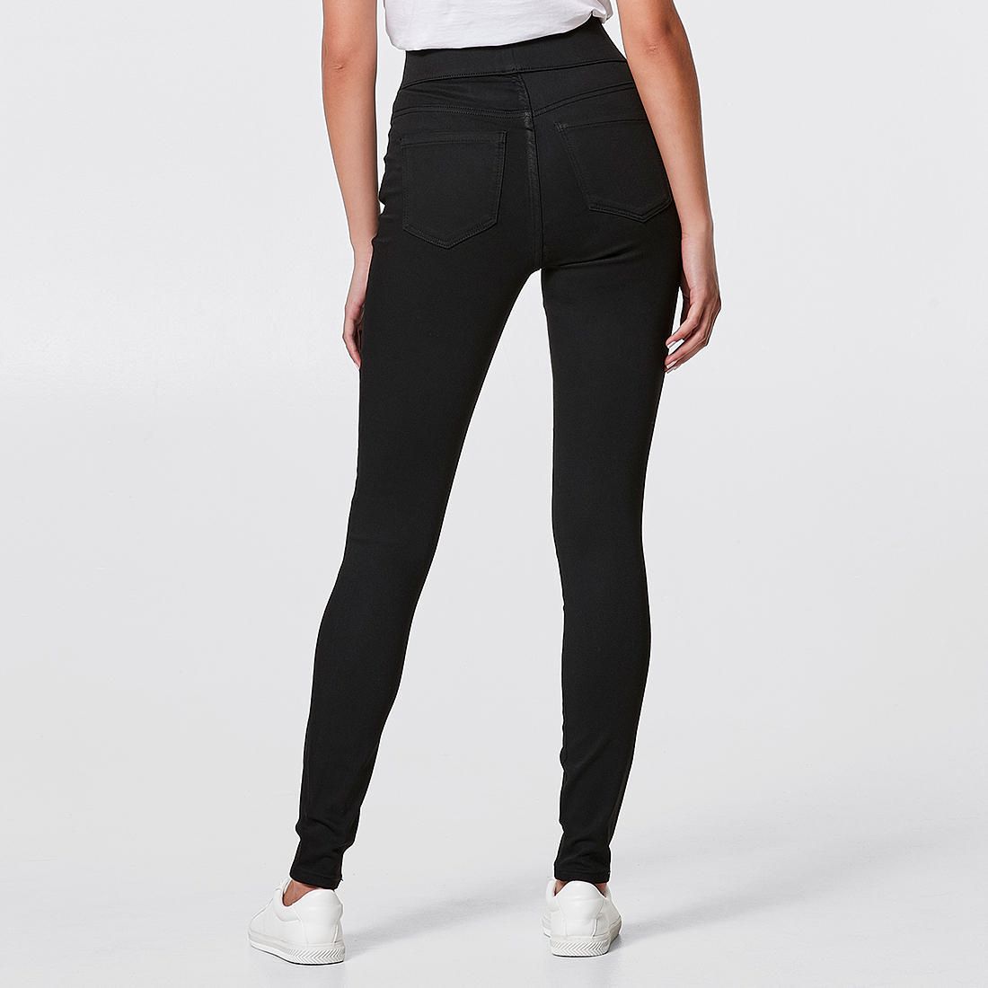 black jeggings high rise