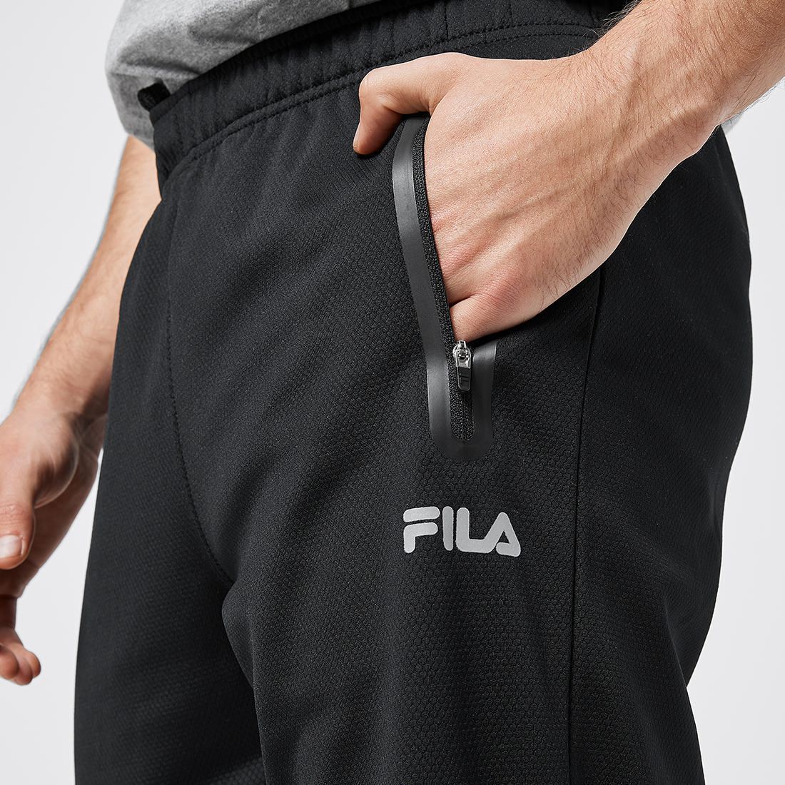 fila black track pants