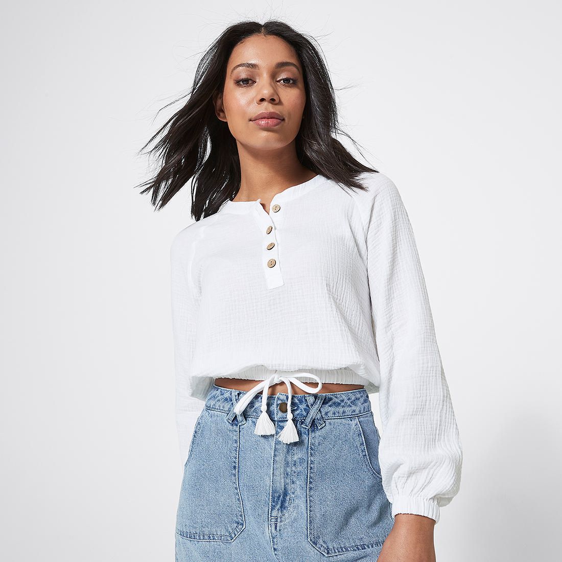Piping Hot Long Kimono Sleeve Top 