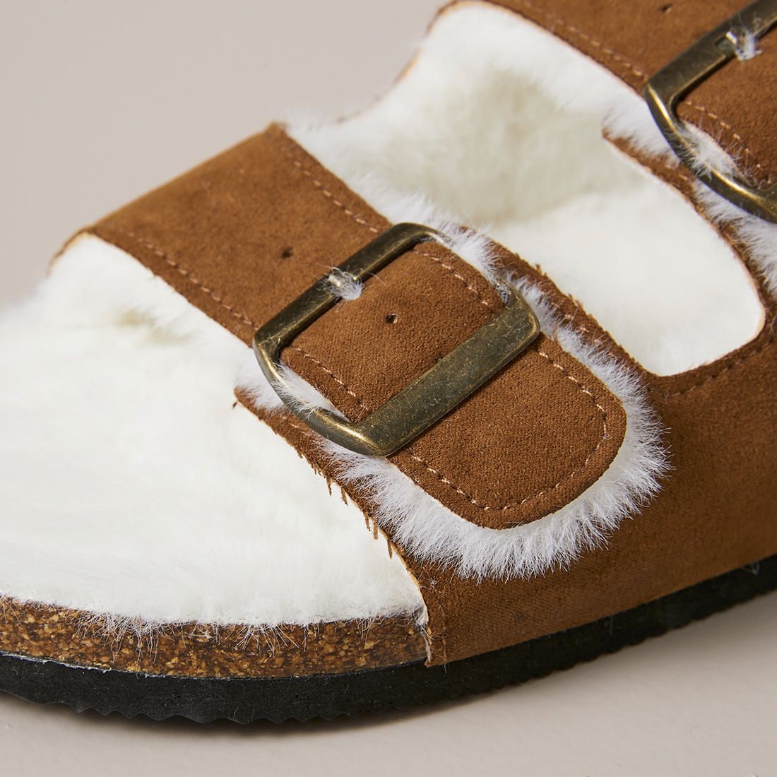 Mens Dan Sherpa Moulded Cork Scuff Slippers Target Australia