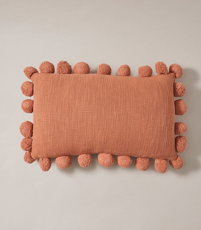 Ari Pom Pom Rectangle Cushion Sunburnt Orange Target Australia