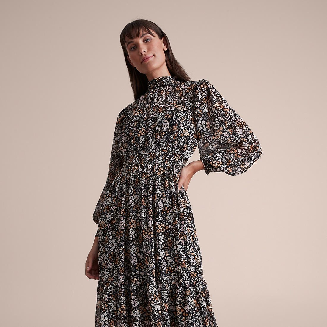 Preview Balloon Sleeve Midi Dress | Target Australia