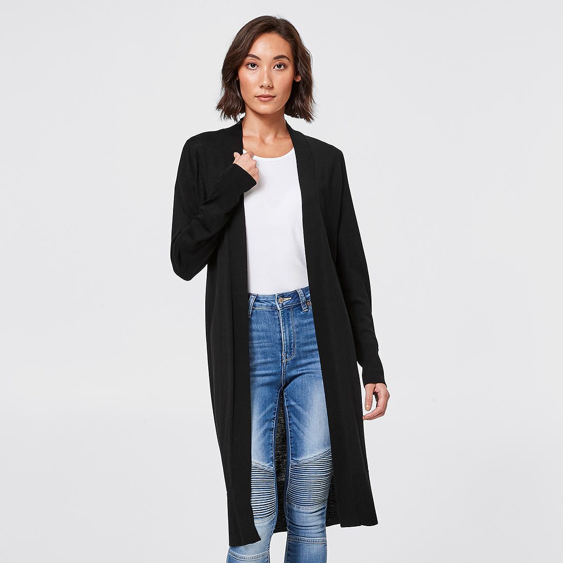 target long black cardigan