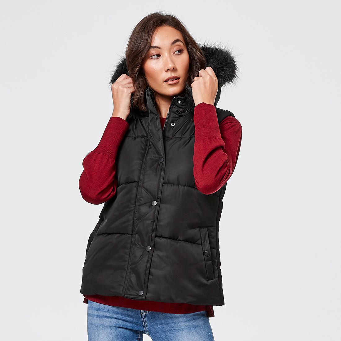 womens puffer vest target