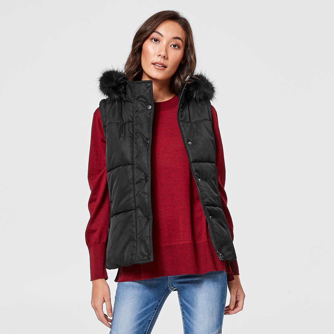 womens puffer vest target