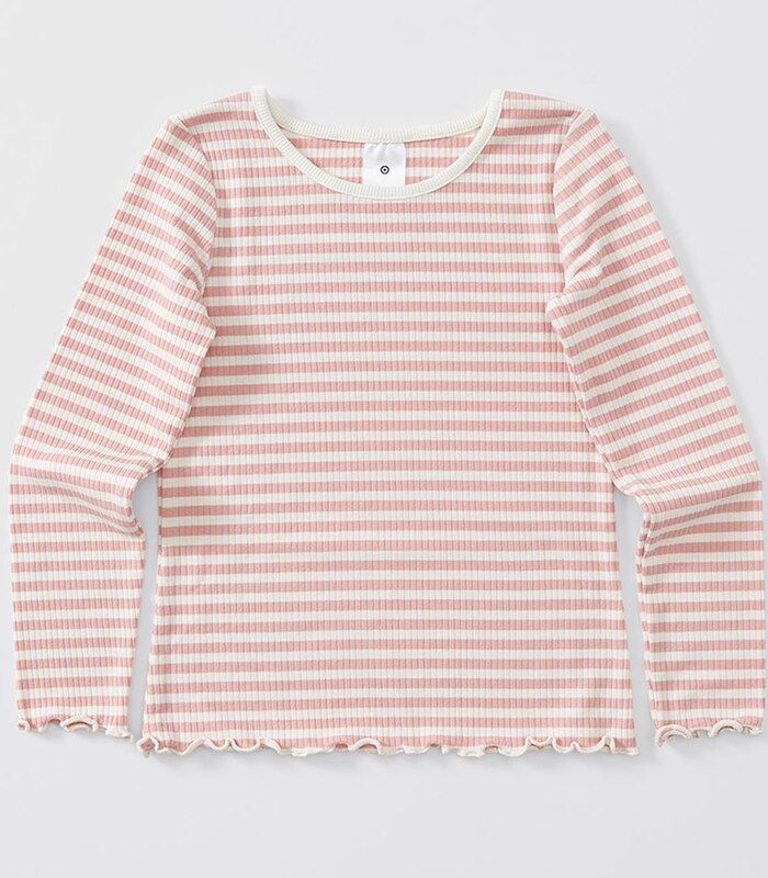 Striped Ribbed Long Sleeve Top Pink Target Australia