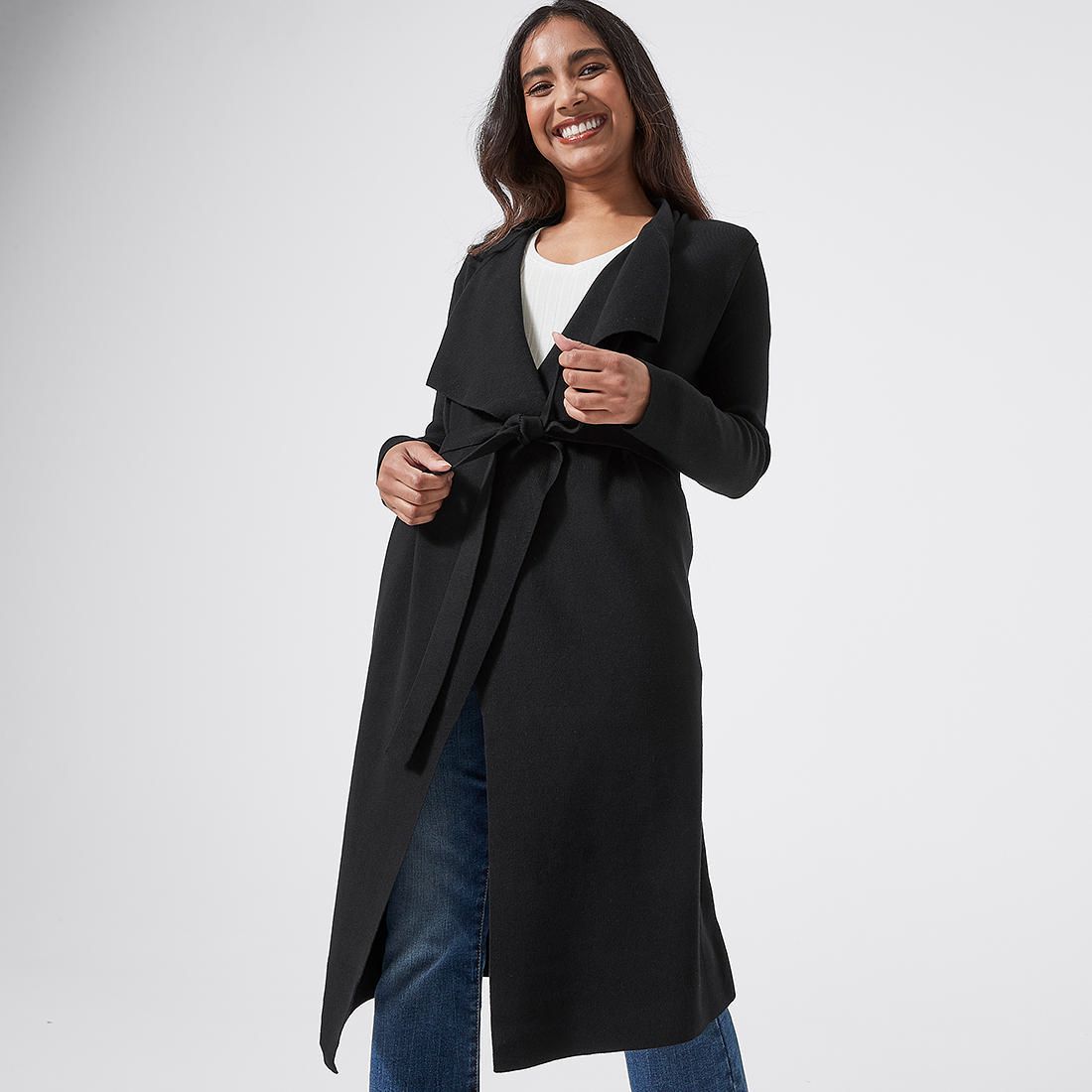 black waterfall cardigan australia