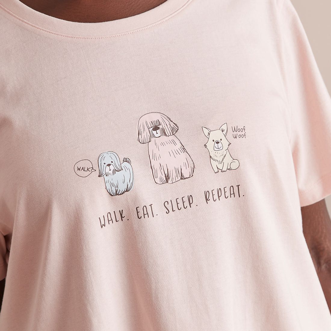 Extended Sizing Slogan Sleep T-Shirt 