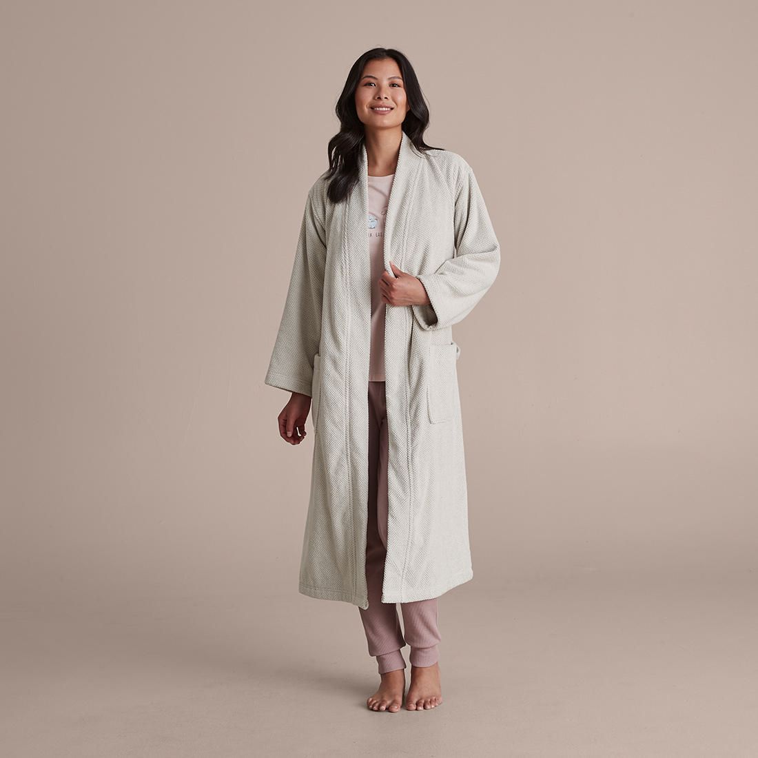Waffle Long Sleep Dressing Gown 