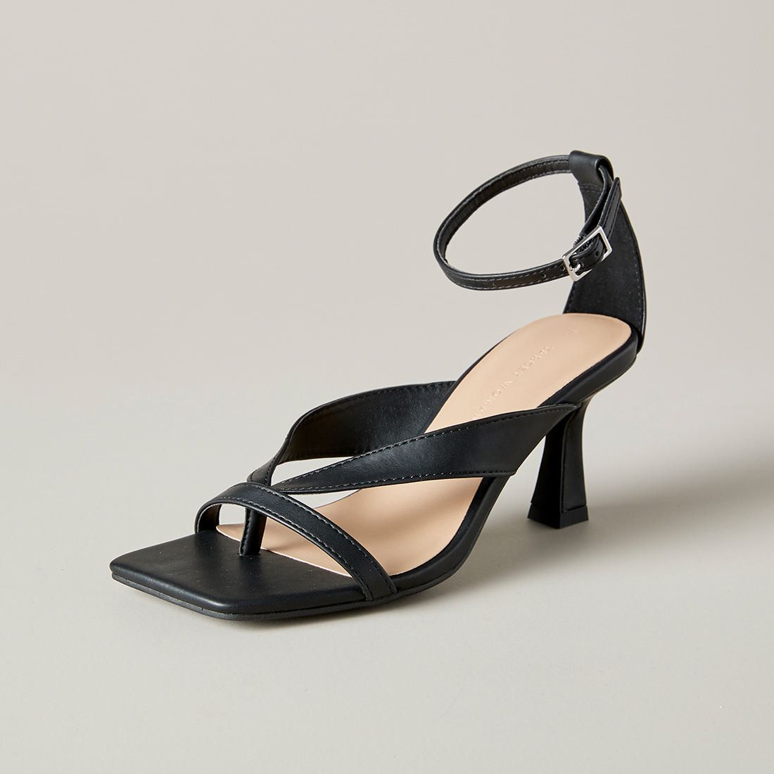 Womens Nova Toe Post Kitten Heels 