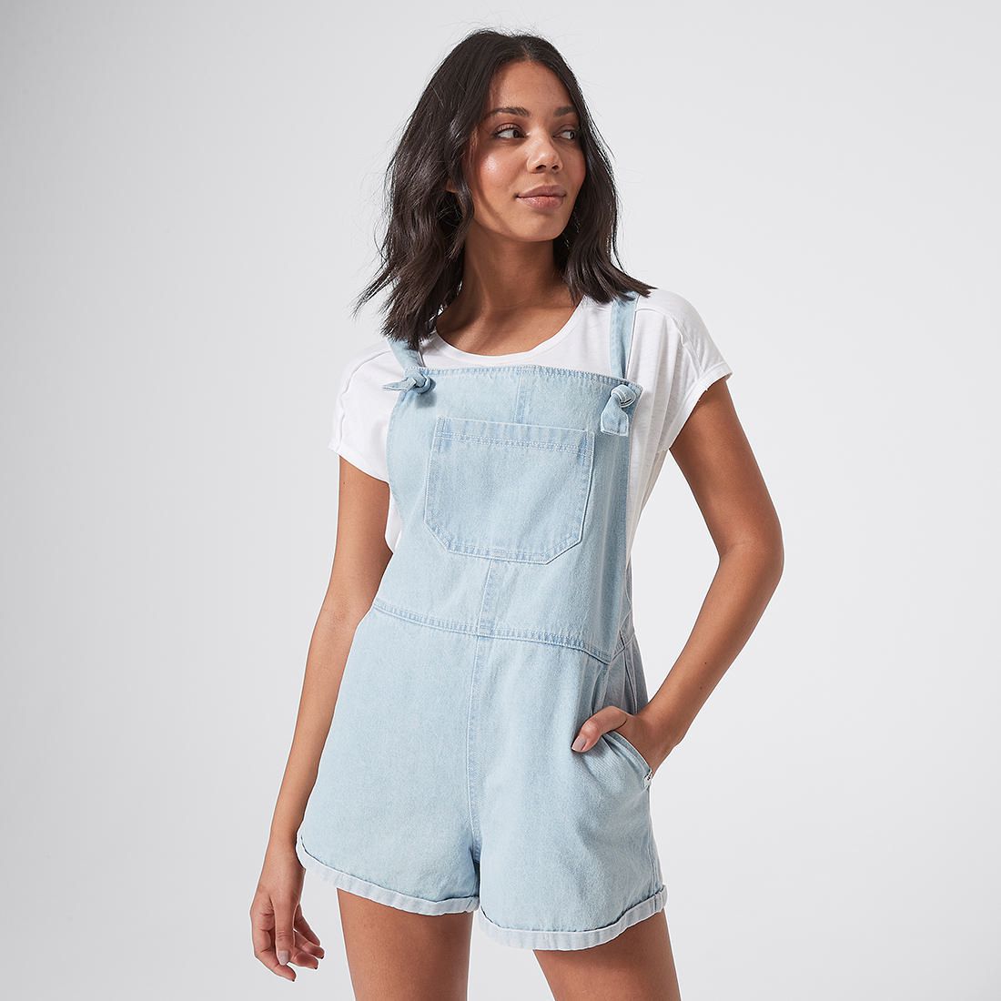 dungaree shorts size 18