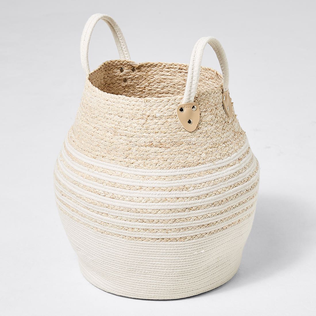 large knit rope basket