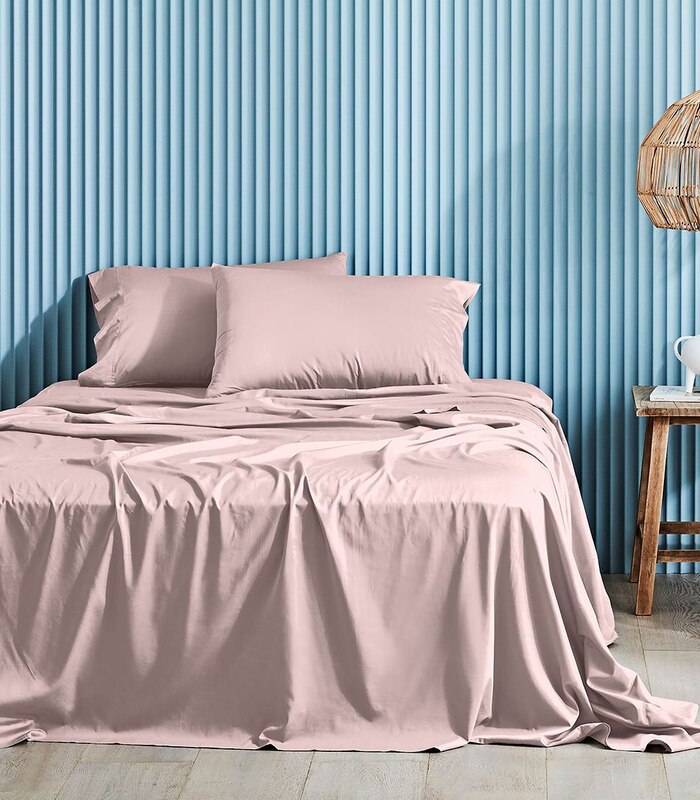 Canningvale Australia Lustro Silky Twill Weave Bamboo Sheet Set Pink Target Australia