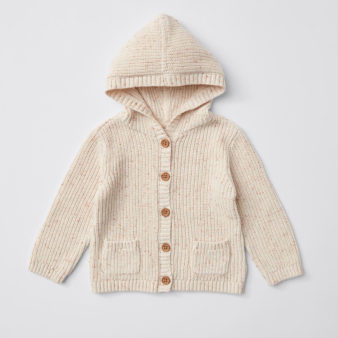 baby knitted hooded cardigan