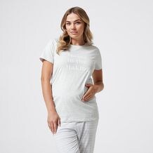 Maternity Organic Cotton Slogan Sleep Top