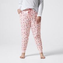 Extended Sizing Organic Cotton Printed Sleep Jogger Pants