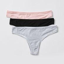 Lily Loves 3 Pack Soft Stretch G-String Briefs; Style: HU4185