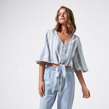 Piping Hot Kimono Sleeve Top