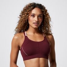 Medium Impact Double Strap Seamfree Wireless Sports Crop Bra