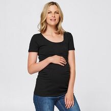 Maternity Nursing Overlay T-Shirt - Black ...