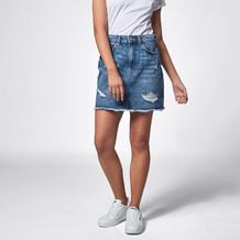 target black denim skirt