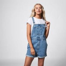 womens denim overalls target