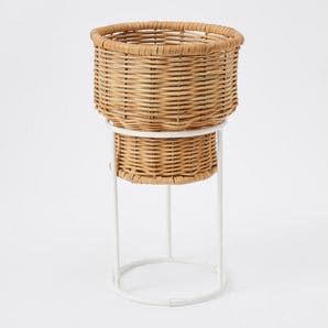 Elise Small Rattan Planter on Stand