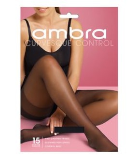 Ambra 1 Pack 15 Denier Curvesque Control Pantyhose - Black