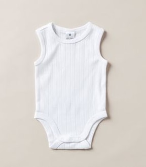 Baby Organic Cotton Pointelle Sleeveless Bodysuit