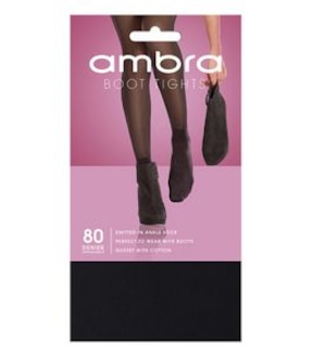 Ambra 1 Pack 80 Denier Opaque Boot Tights - Black