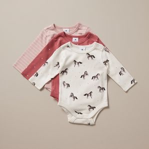 3 Pack Baby Organic Cotton Bodysuits – Target Australia