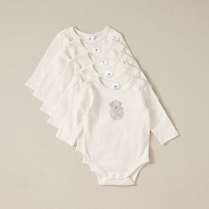 Baby Organic Cotton 5 Pack Bodysuits