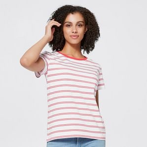 Twin Stripe T-Shirt - White/Red 