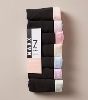 Girls Maxx Shorties 7 Pack