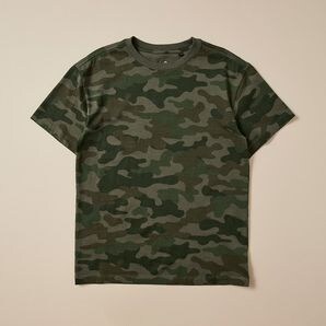 Print T-shirt - Green Camouflage 