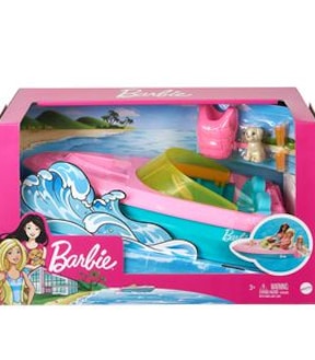 Barbie Boat with Puppy and Themed Accessories