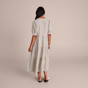European Linen Tiered Midi Dress | Target Australia