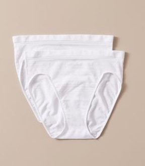 2 Pack Matte and Shine Seamfree High Cut Briefs