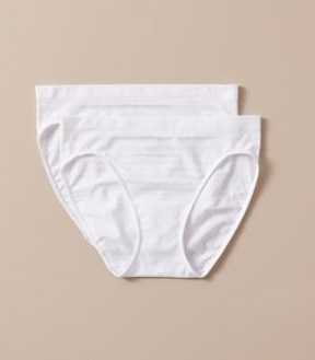 2 Pack Matte and Shine Seamfree Bikini Briefs