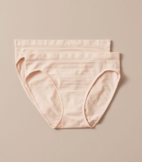 2 Pack Matte and Shine Seamfree Bikini Briefs