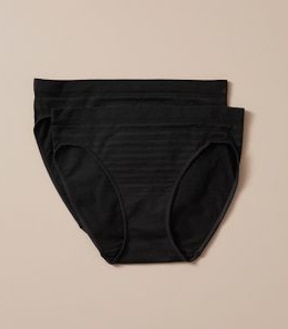 2 Pack Matte and Shine Seamfree Bikini Briefs