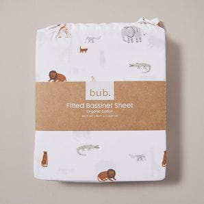 bub. Organic Cotton Fitted Bassinet Sheet