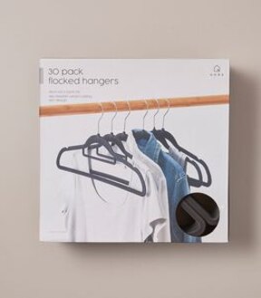 30 Pack Flocked Hangers