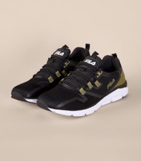 Mens Fila Livorno II  Sneakers - Black/Khaki