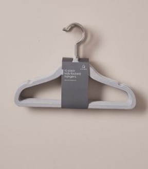 10 Pack Kids Flocked Hangers