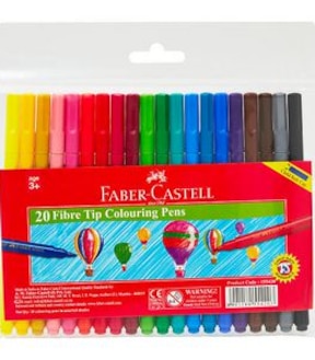 Faber Castell 20 Fibre Tip Colouring Pens