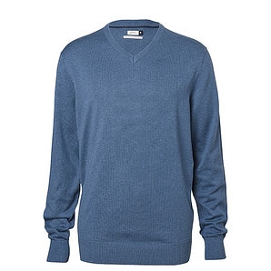 Australian Cotton V-Neck Jumper - Black 